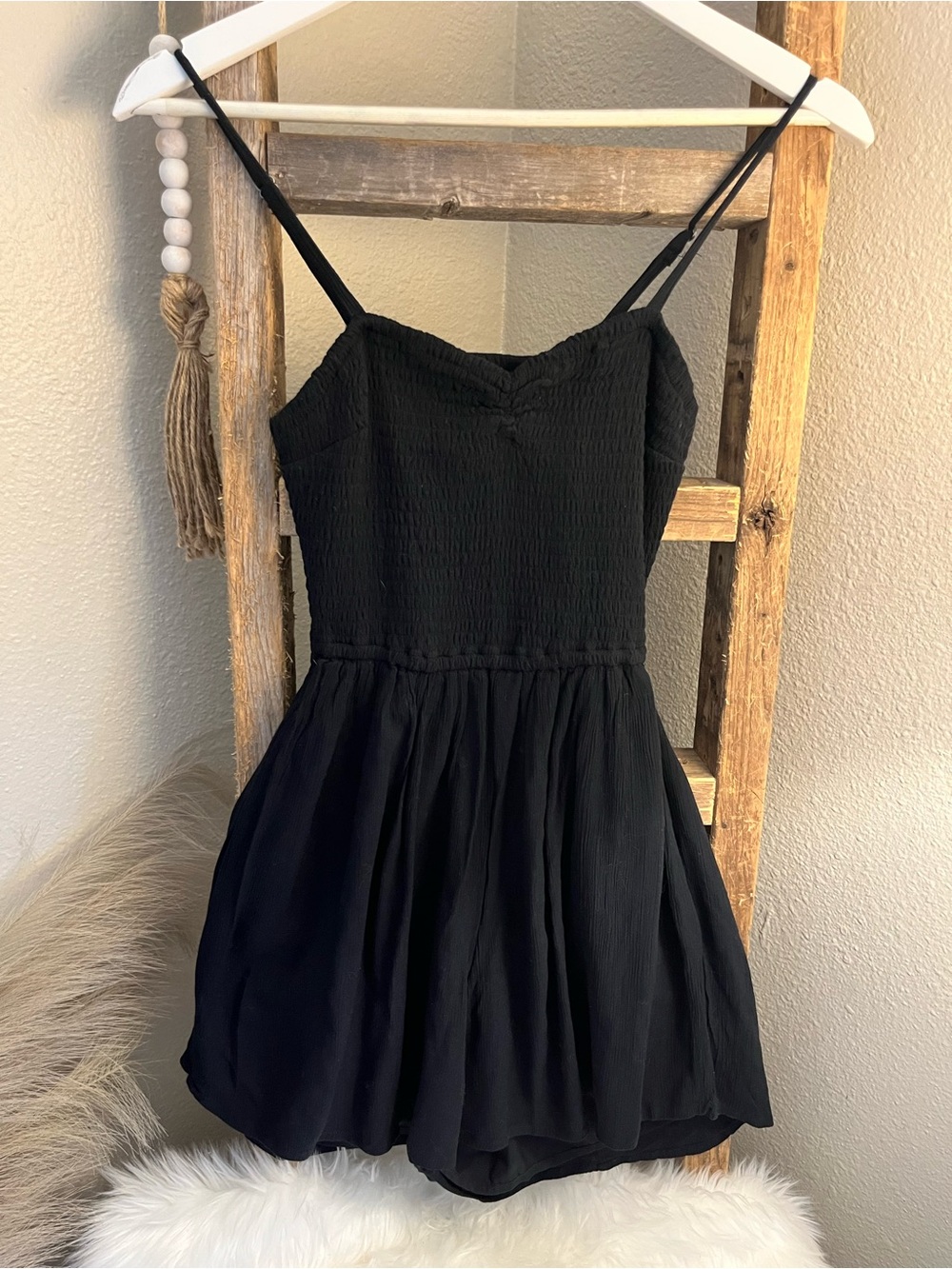 Hollister Black Spaghetti-Strap romper  Dress